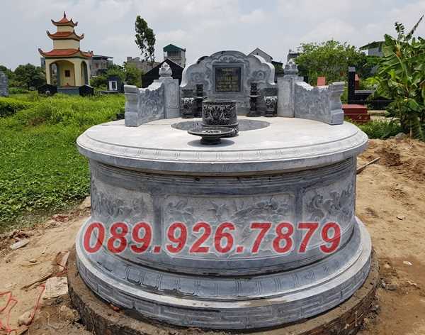 Mẫu mộ đá tròn đẹp bán bến tre, mộ đá ông bà cha mẹ vợ chồng