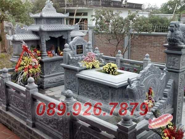Nhà mồ đá - Mẫu nhà mồ ông bà tổ tiên bằng đá xanh đẹp bán bình thuận