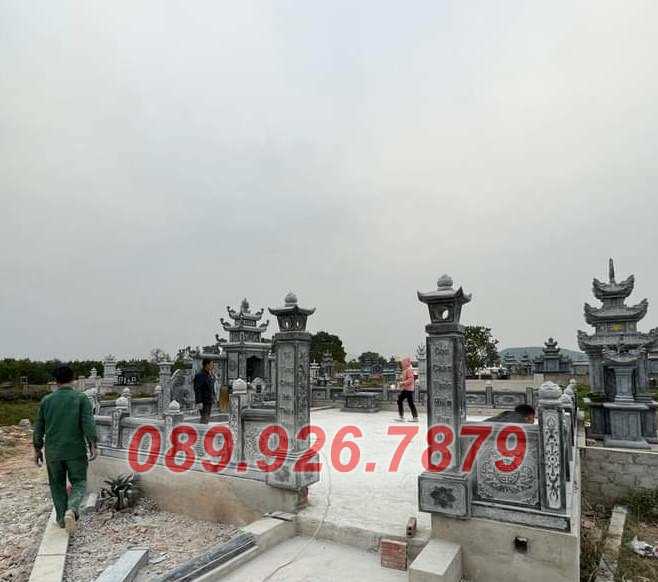 Nhà mồ đá - Mẫu nhà mồ ông bà tổ tiên bằng đá xanh đẹp bán cà mau