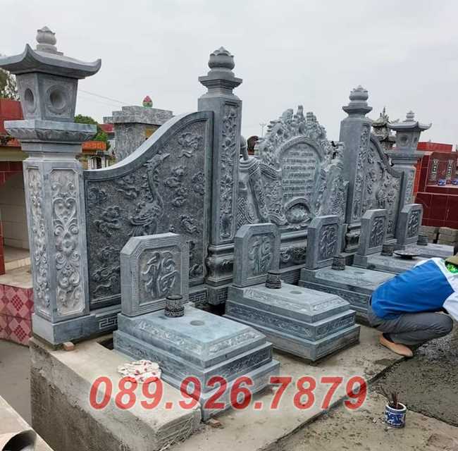 Nhà mồ đá - Mẫu nhà mồ tổ tiên ông bà bằng đá xanh đẹp bán đồng tháp