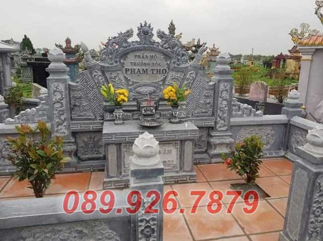 Nhà mồ đá - Mẫu nhà mồ tổ tiên ông bà bằng đá xanh đẹp bán đồng tháp