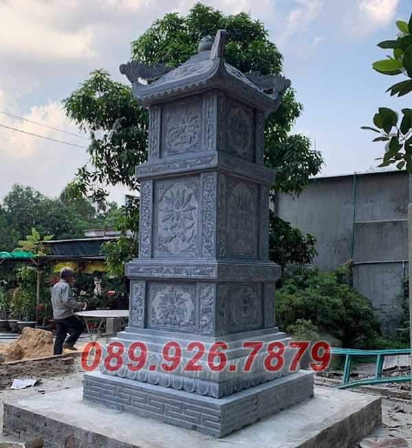 Tháp mộ đá - Mẫu mộ tháp đá sư thầy để tro hài cốt bán đồng nai