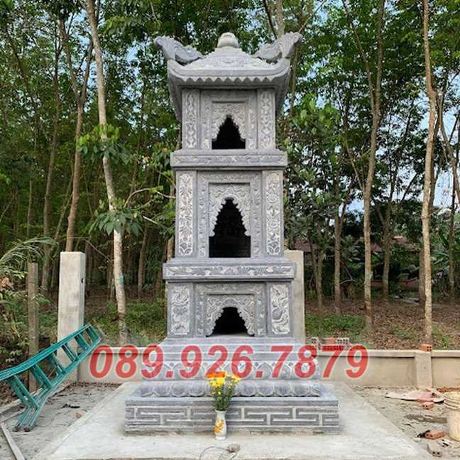 Tháp mộ đá - Mẫu mộ tháp đá sư thầy để tro hài cốt bán đồng nai