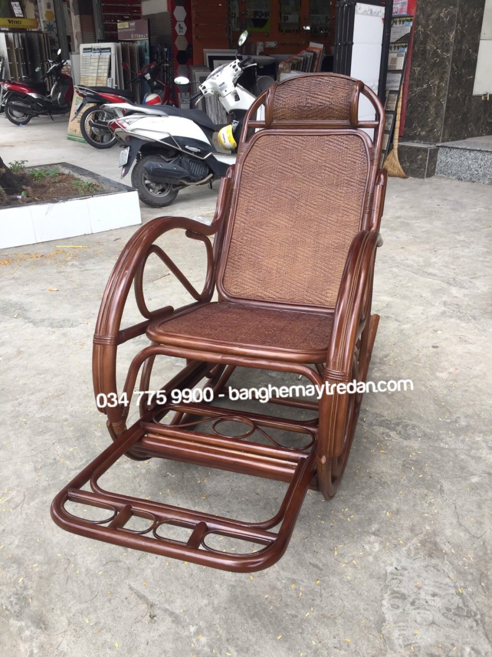 Ghế mây bập bênh để phòng ngủ - Bàn ghế mây tre đan