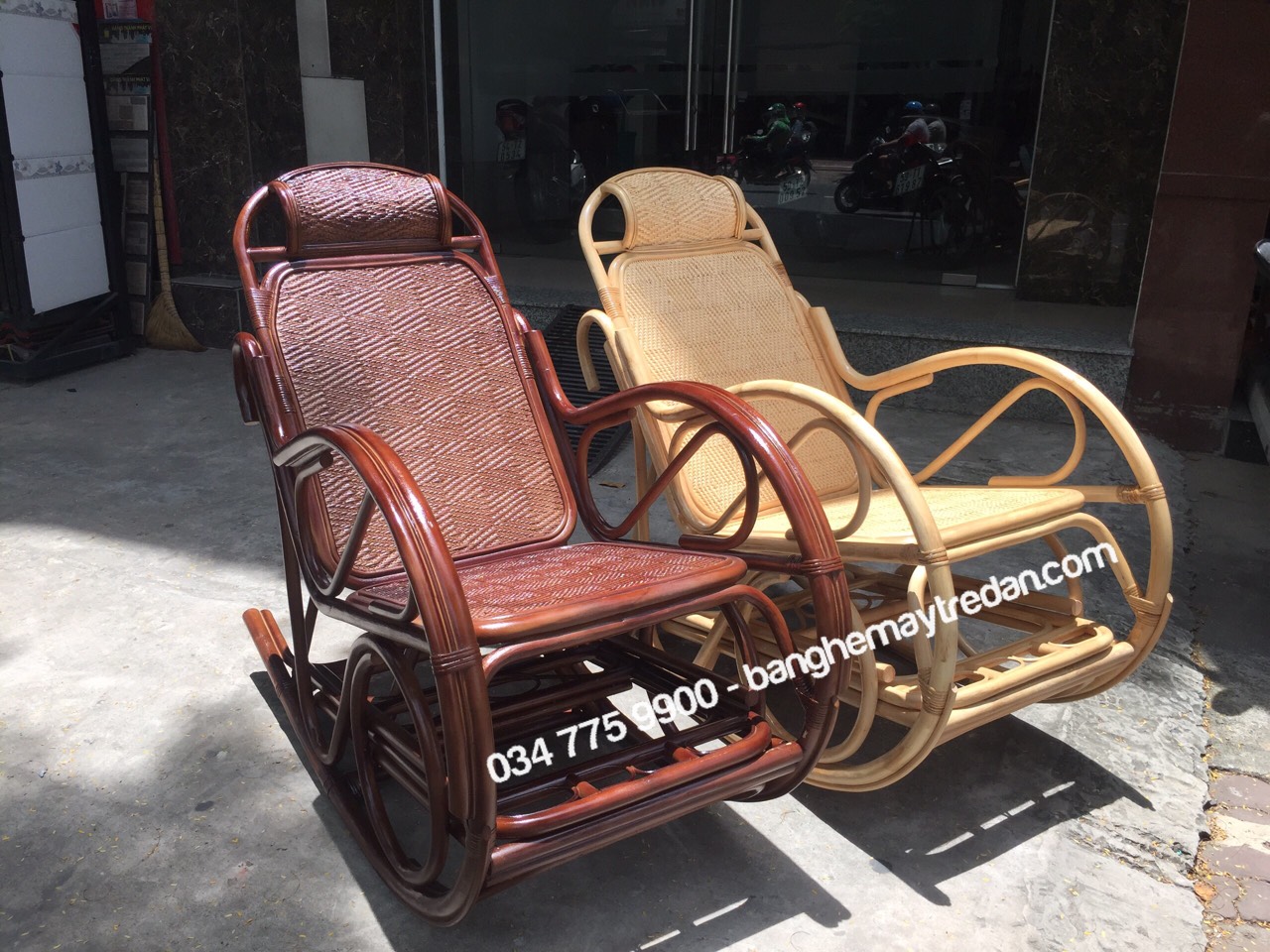 Ghế mây bập bênh để phòng ngủ - Bàn ghế mây tre đan