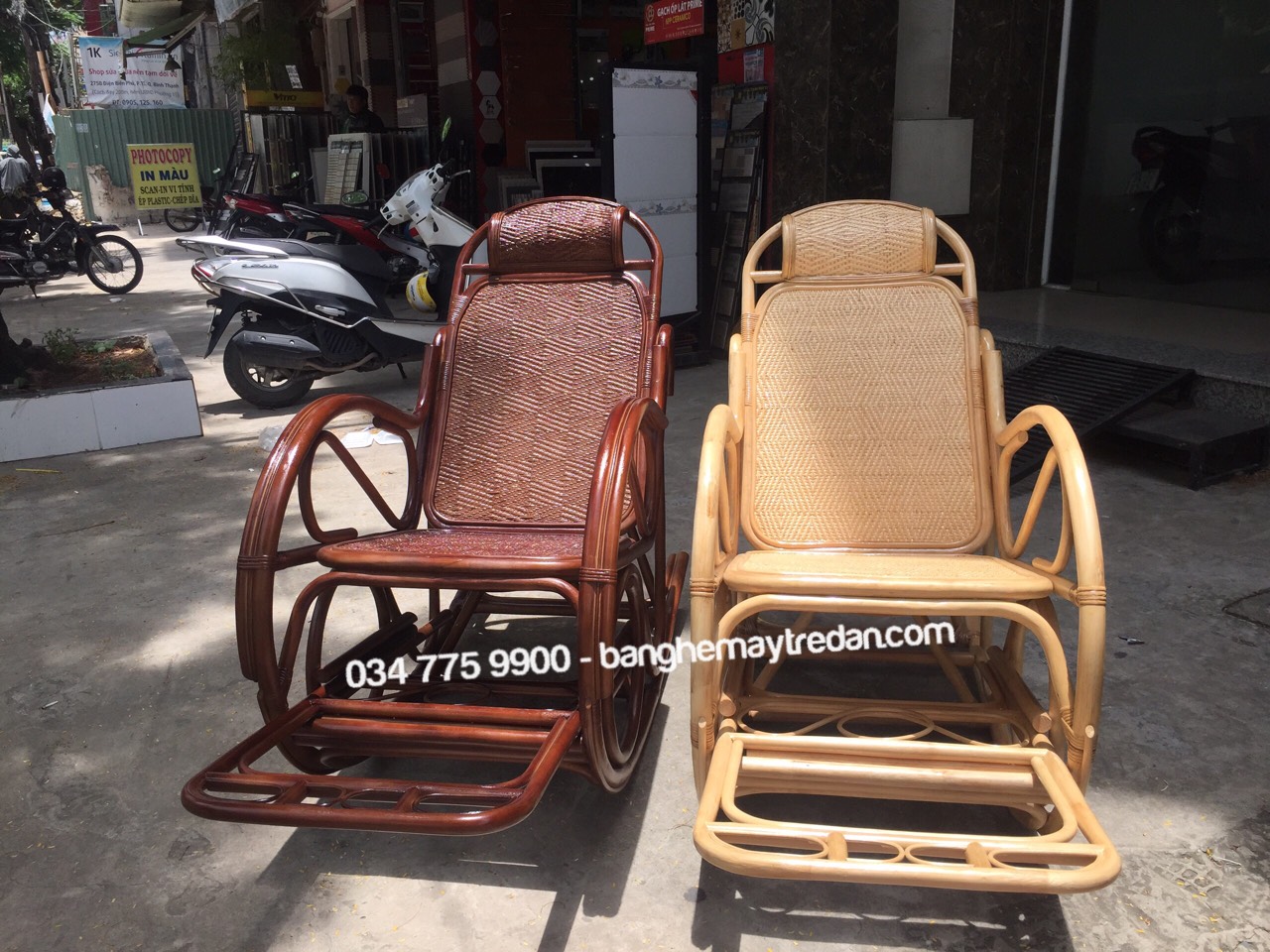 Ghế mây bập bênh để phòng ngủ - Bàn ghế mây tre đan