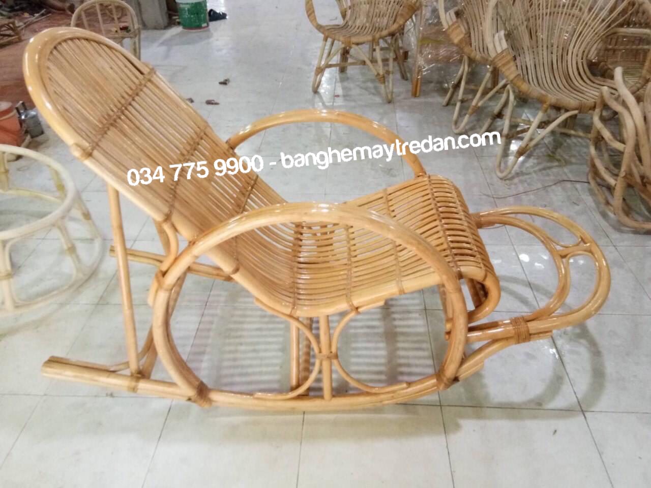 Ghế mây bập bênh để phòng ngủ - Bàn ghế mây tre đan