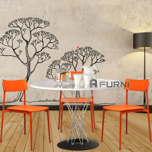 Ghế ăn nhỏ gọn chân sắt sơn tĩnh điện nhập khẩu Italia CULT-S