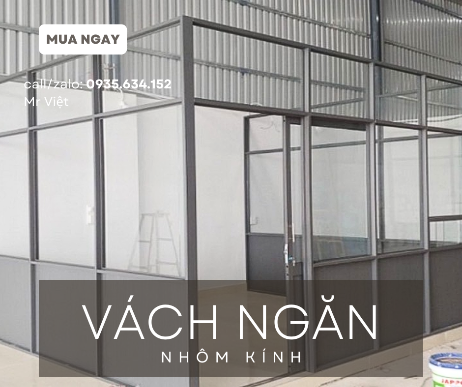 Chuyên thi công vách ngăn nhôm kính chuyên nghiệp giá rẻ Đà Nẵng