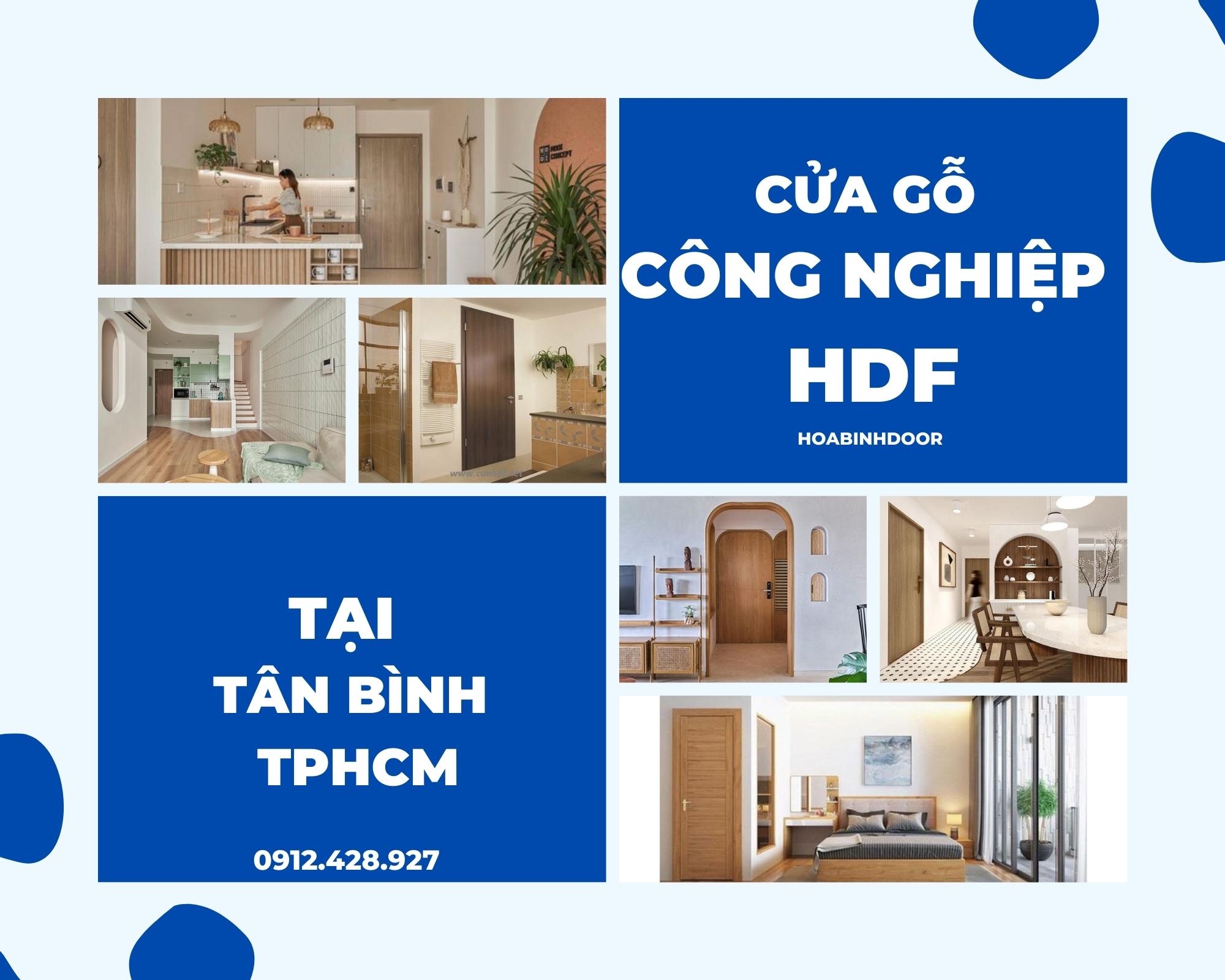 Cửa gỗ công nghiệp tại Tân Bình  Cửa gỗ HDF Sơn - Veneer