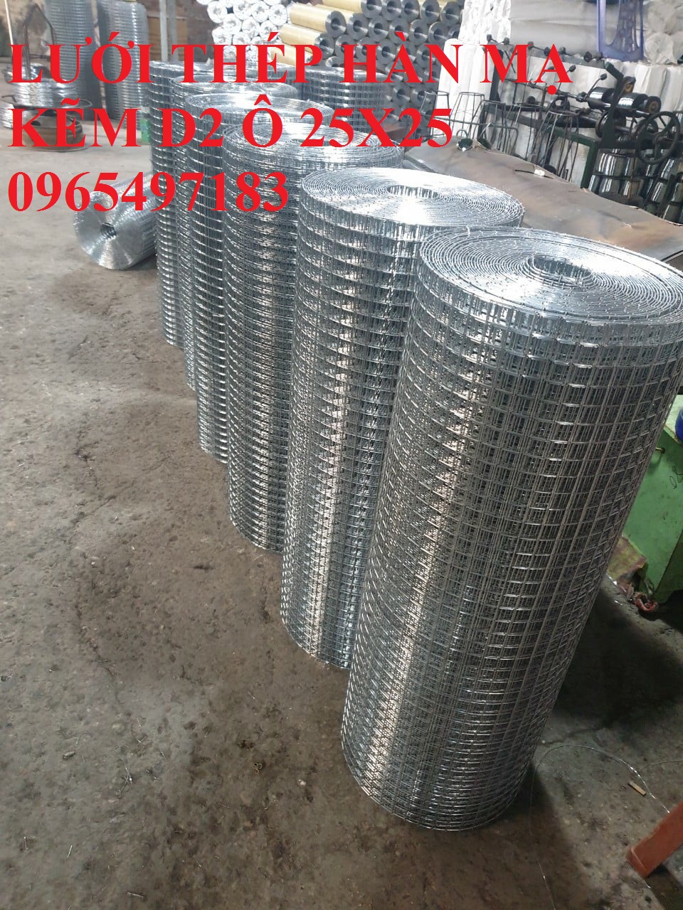 Lưới thép hàn mạ kẽm phi 2 ô 25x25 , lưới thép hàn D2 a 25x25 mạ kẽm