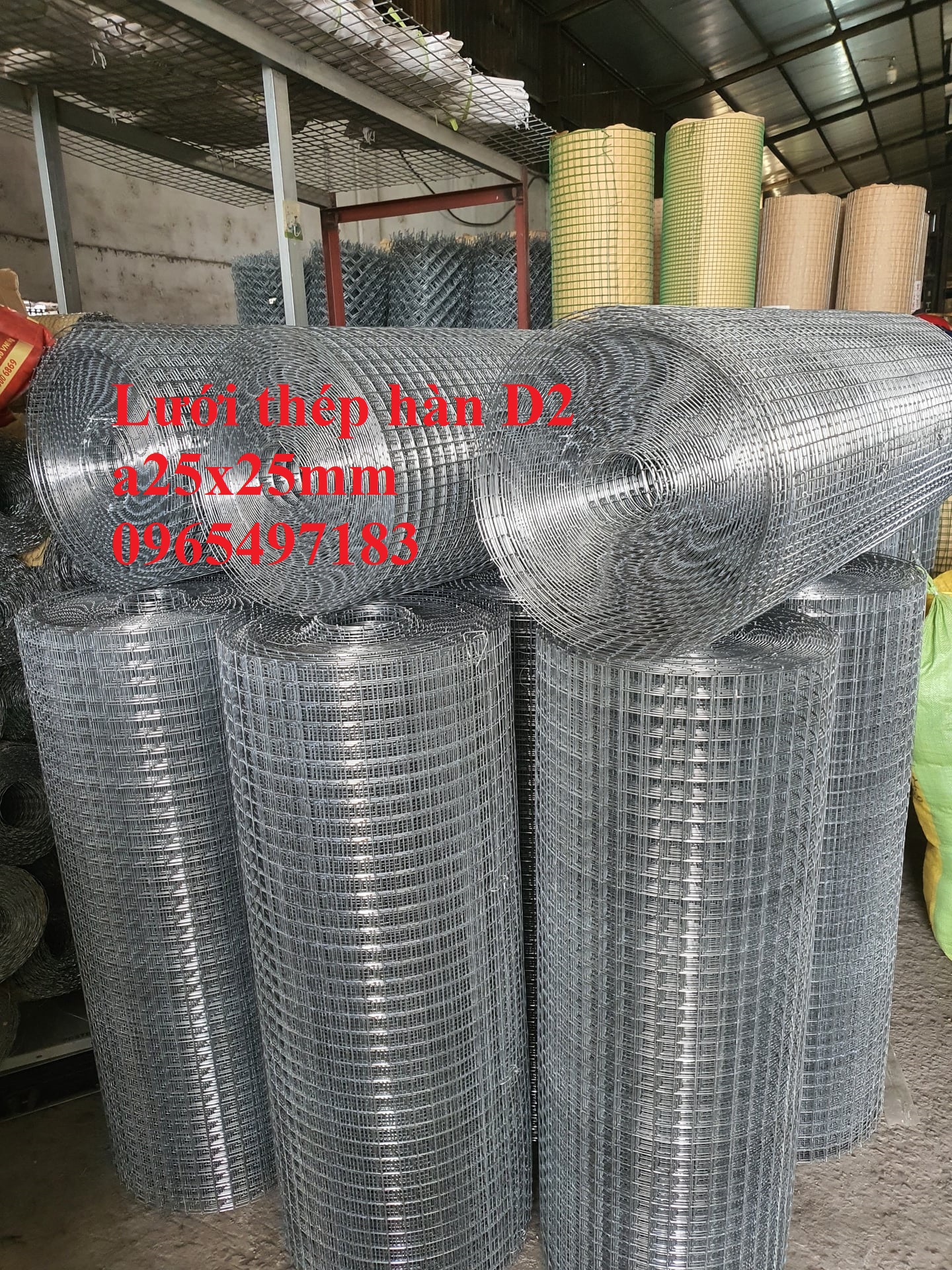 Lưới thép hàn mạ kẽm phi 2 ô 25x25 , lưới thép hàn D2 a 25x25 mạ kẽm