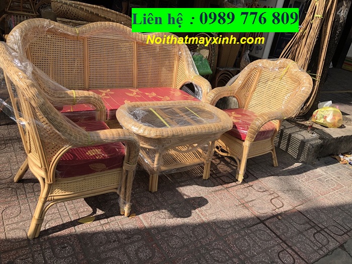 Bàn ghế sofa mây tự nhiên để trong nhà giá rẻ