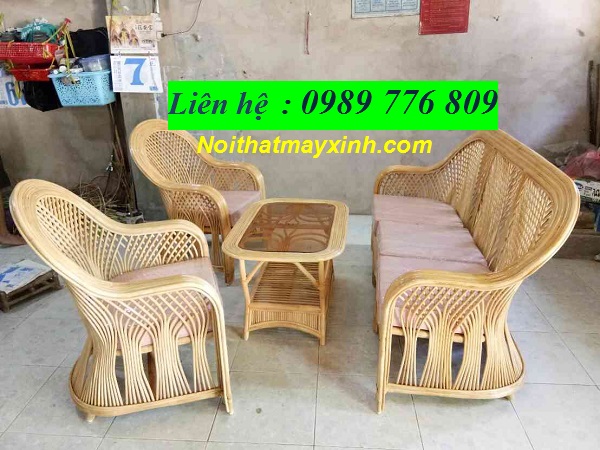 Bàn ghế sofa mây tự nhiên để trong nhà giá rẻ