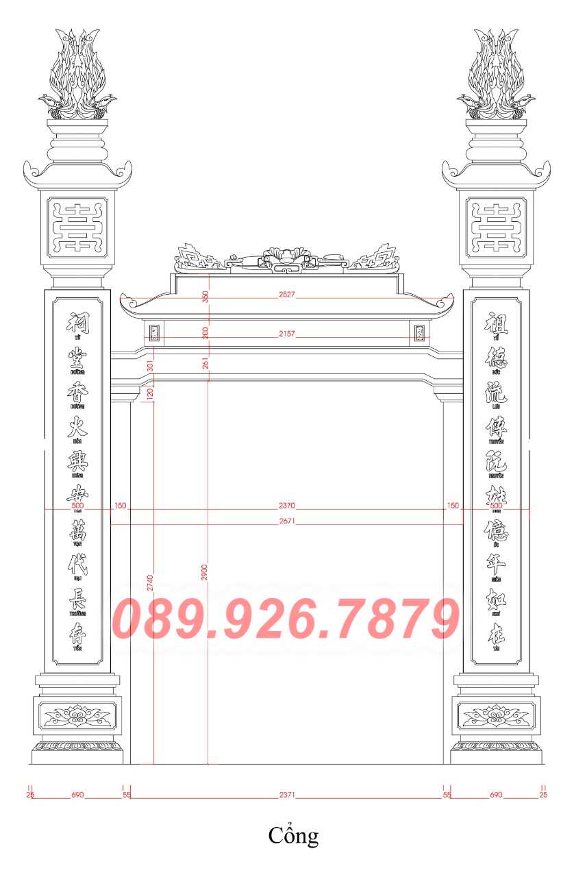 Cổng đá - Mẫu cổng bằng đá đẹp bán Đắk Nông, cổng đá chùa miếu nhà thờ