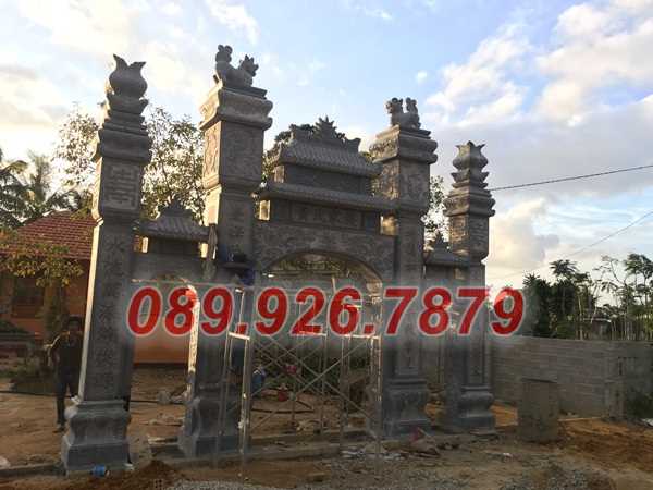 Cổng đá - Cổng bằng đá đẹp bán kiên giang, cổng tam quan tứ trụ lăng