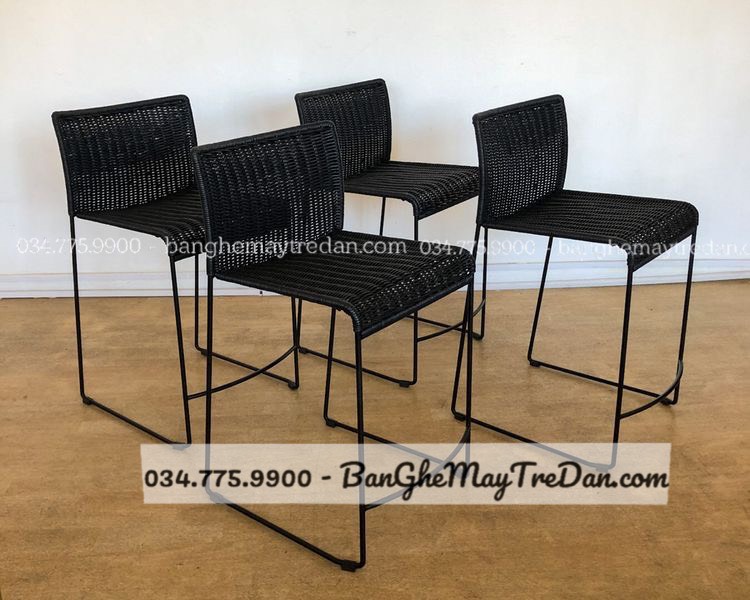 Bộ bàn ghế quầy bar mây nhựa - Bàn ghế mây tre đan
