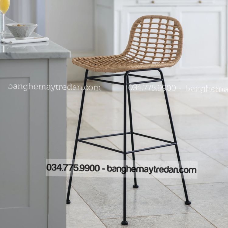 Bộ bàn ghế quầy bar mây nhựa - Bàn ghế mây tre đan