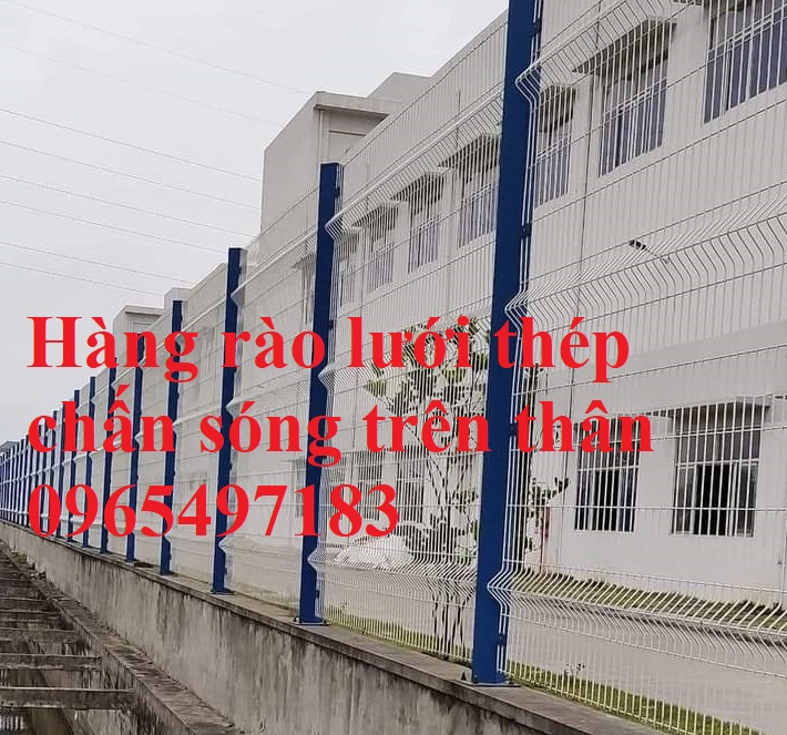 Hàng rào lưới thép sơn tĩnh điện phi 5 gập đầu , chấn sóng