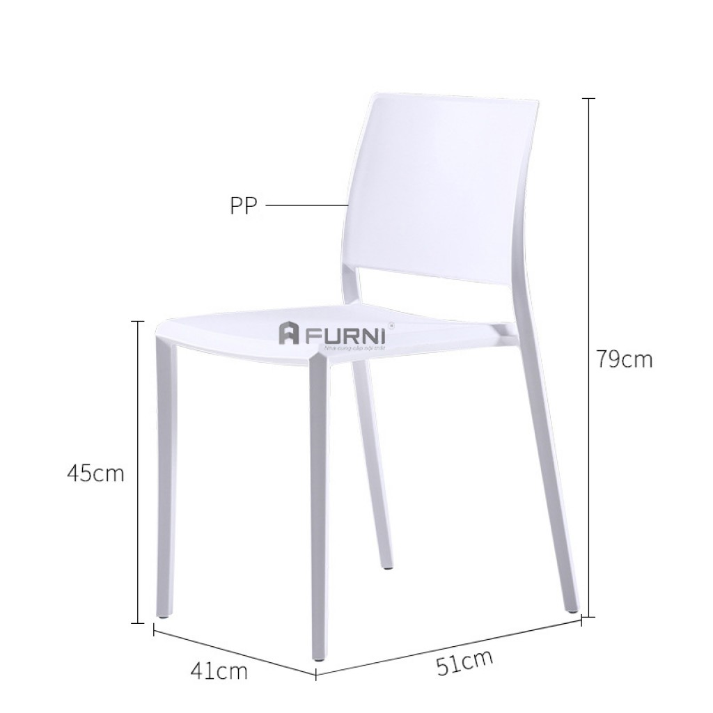 Ghế tiếp khách nhựa đúc lưng cao xếp chồng tiện lợi CC1564-S