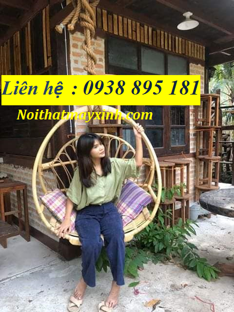 Ghế xích đu mây tự nhiên 100% tại sài gòn