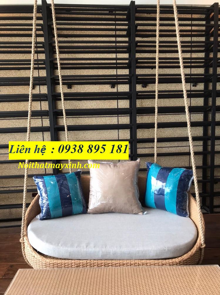 Ghế xích đu mây tự nhiên 100% tại sài gòn