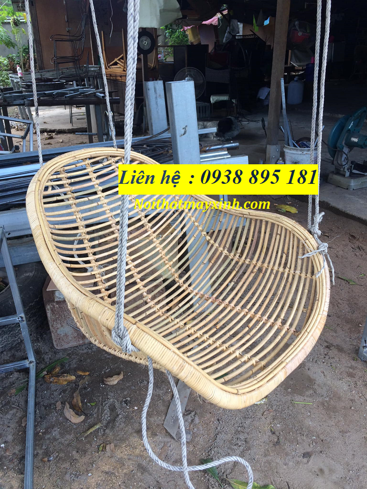 Ghế xích đu mây tự nhiên 100% tại sài gòn