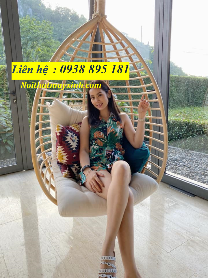 Ghế xích đu mây tự nhiên 100% tại sài gòn