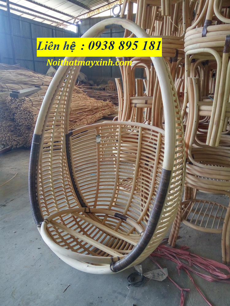 Ghế xích đu mây tự nhiên 100% tại sài gòn