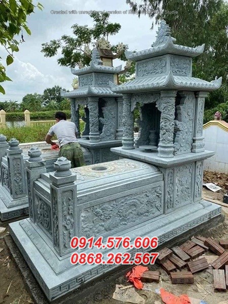 mẫu 50 mộ đá ông bà bố mẹ ba má gia đình bán đắk nông mồ mả hai mái