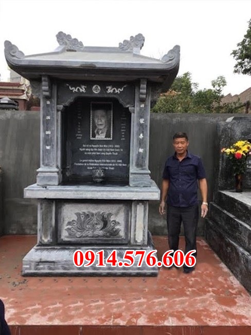 044 mẫu miếu thờ bằng đá bán lạng sơn, cây hương am lầu thờ