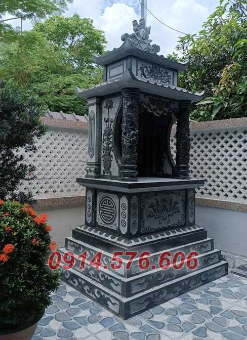 012 mẫu miếu thờ đá đẹp bán nam định, cây hương bàn thờ thần linh