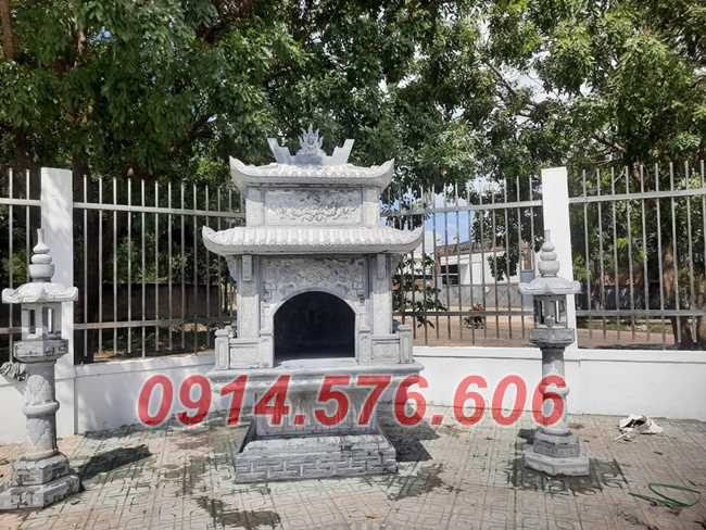 012 mẫu miếu thờ đá đẹp bán nam định, cây hương bàn thờ thần linh