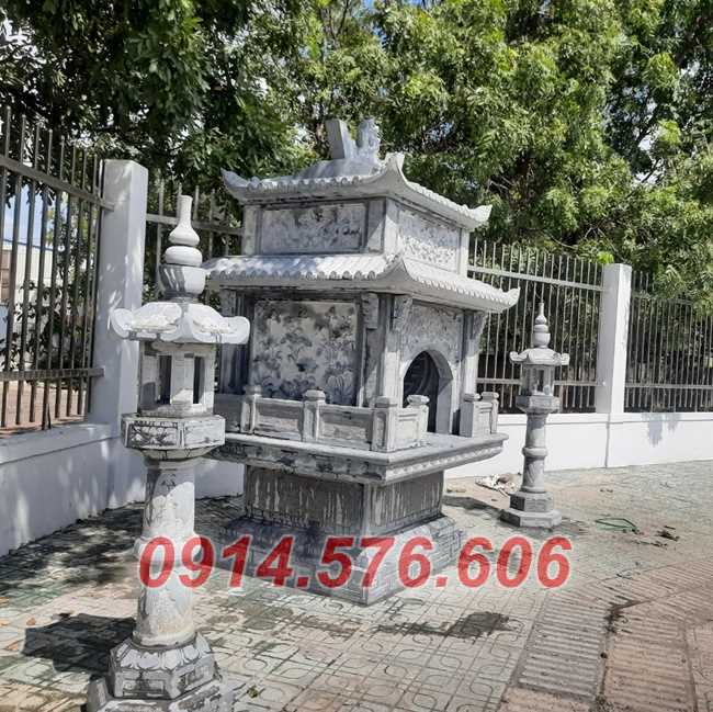 012 mẫu miếu thờ đá đẹp bán nam định, cây hương bàn thờ thần linh
