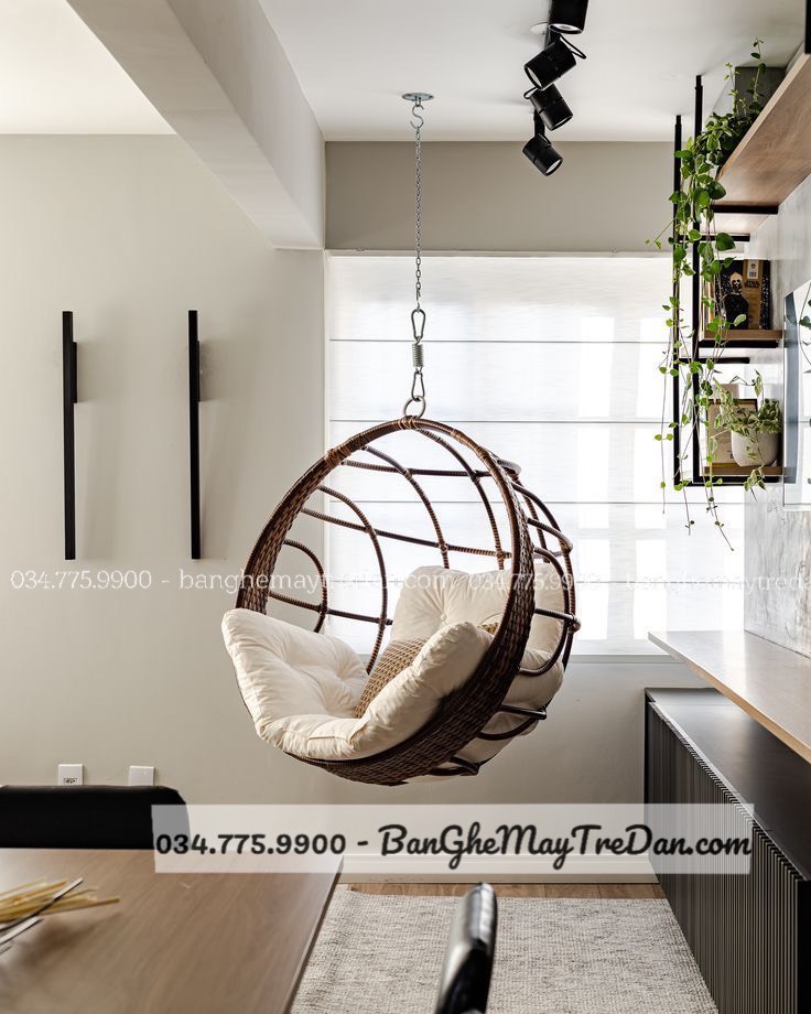 Ghế xích đu treo sân vườn - Mây Tre Lục Bình