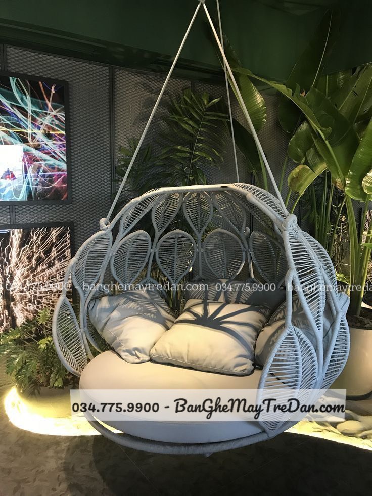 Ghế xích đu treo sân vườn - Mây Tre Lục Bình