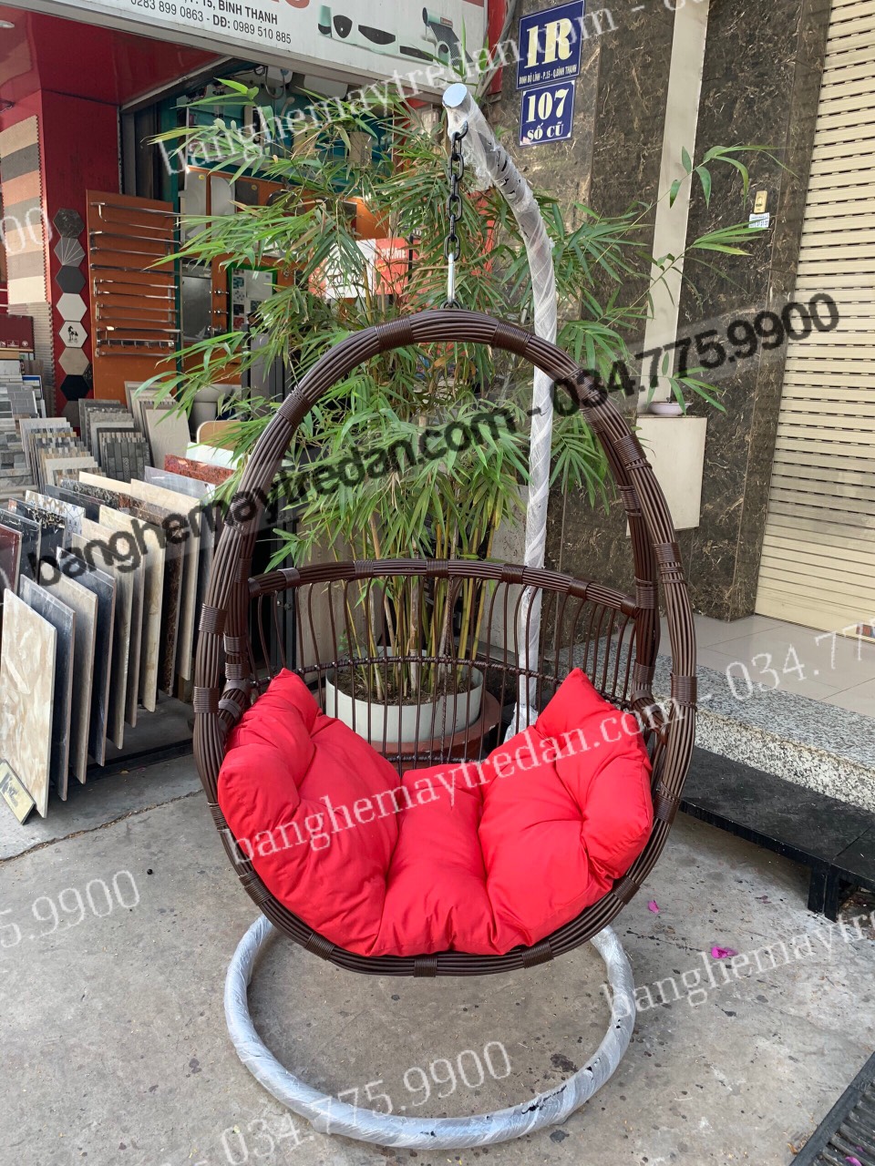 Ghế xích đu treo sân vườn - Mây Tre Lục Bình