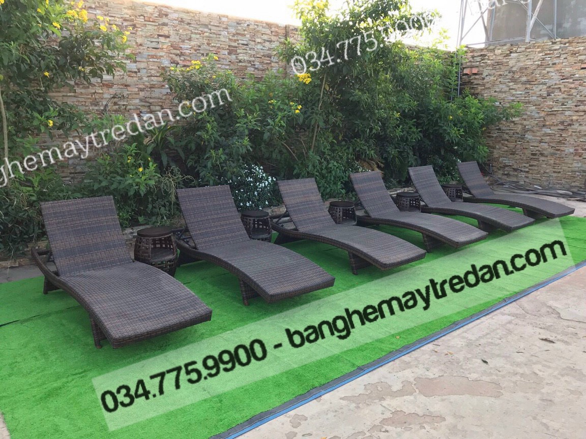 Ghế hồ bơi, giường tắm nắng cho khách sạn, resot