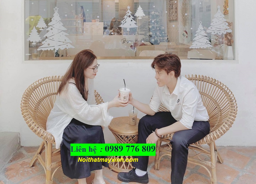 Bàn ghế mây tre cóc cafe thanh lý tại hcm