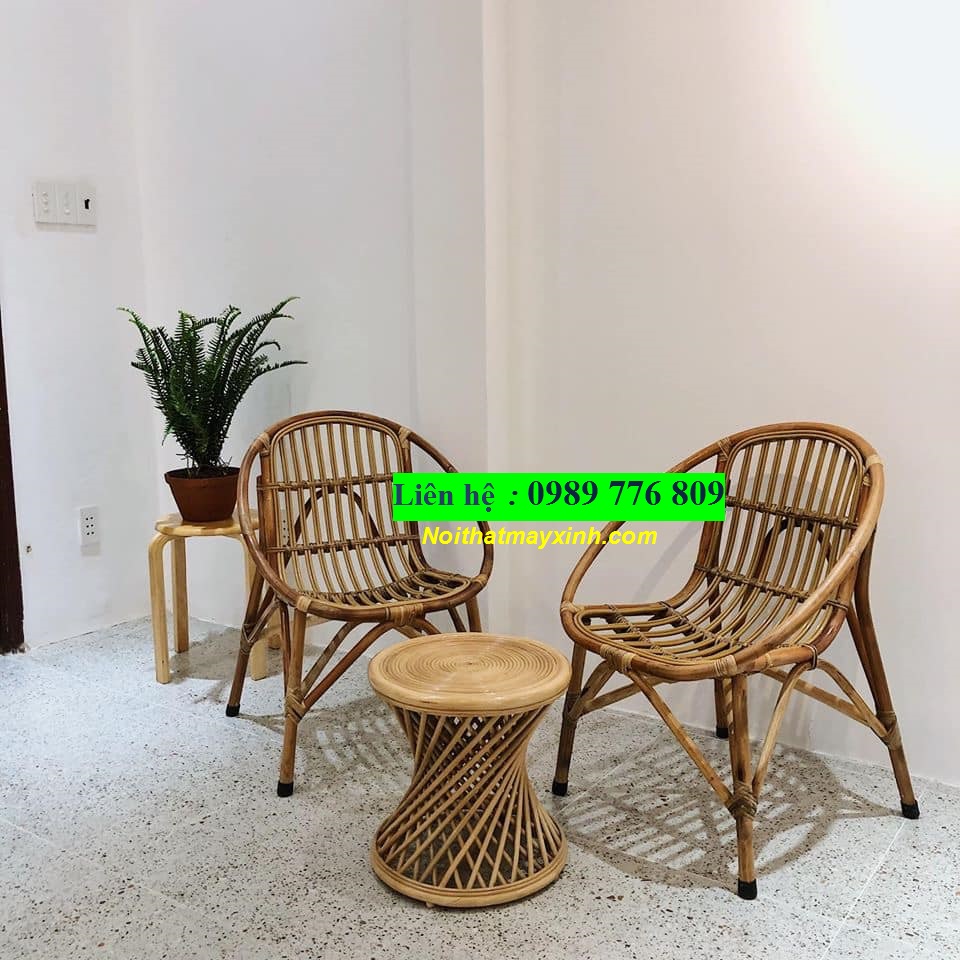 Bàn ghế mây tre cóc cafe thanh lý tại hcm