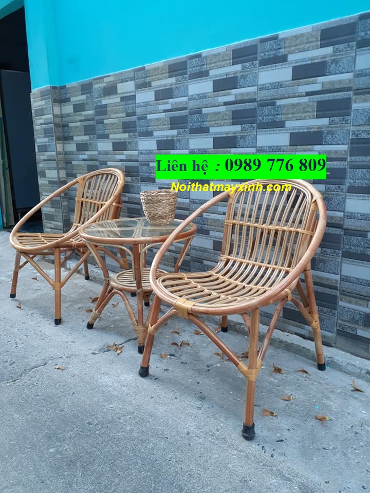 Bàn ghế mây tre cóc cafe thanh lý tại hcm