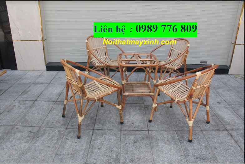 Bàn ghế mây tre cóc cafe thanh lý tại hcm