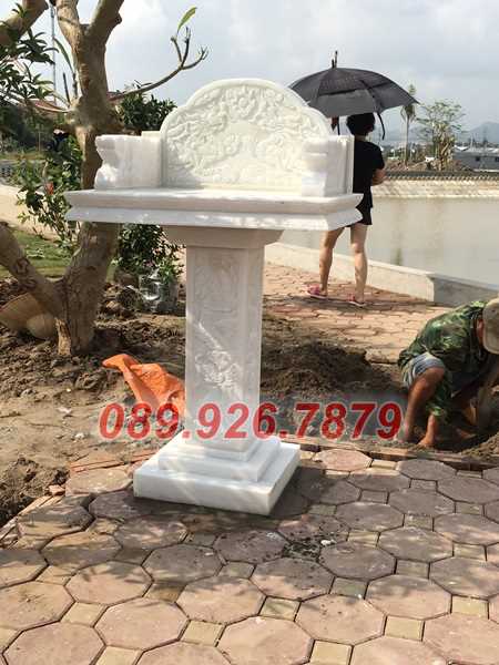 Cây hương đá - Mẫu bàn thờ thiên bằng đá đẹp bán cà mau -am miếu thờ