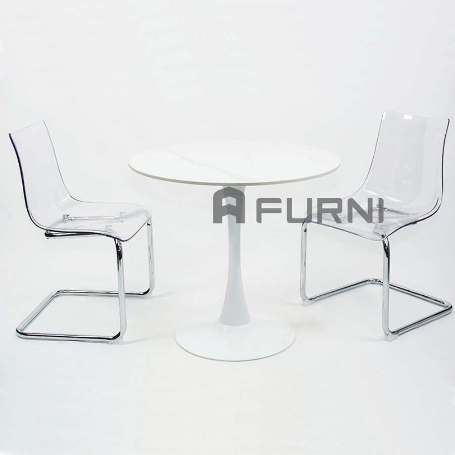 Ghế cafe - tiếp khách nhựa trong suốt chân quỳ nhập khẩu cao cấp