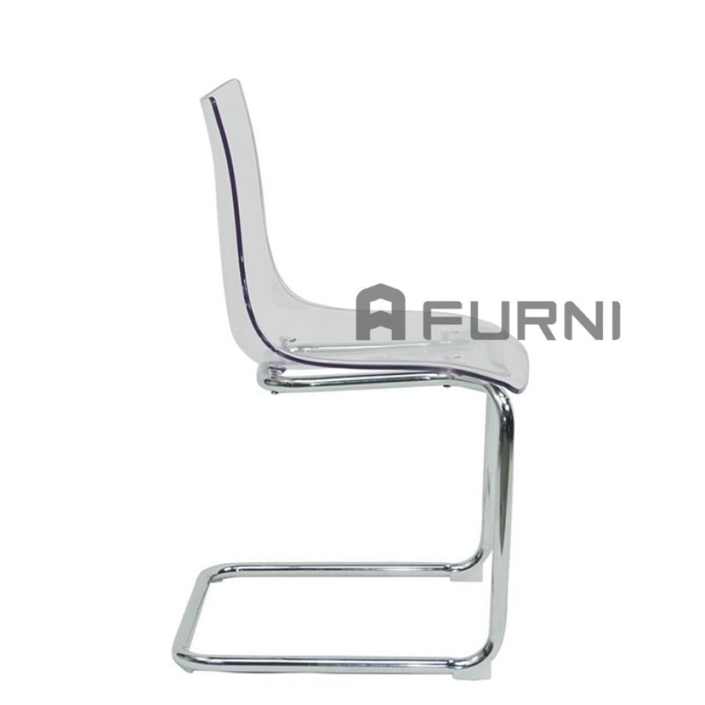 Ghế cafe - tiếp khách nhựa trong suốt chân quỳ nhập khẩu cao cấp