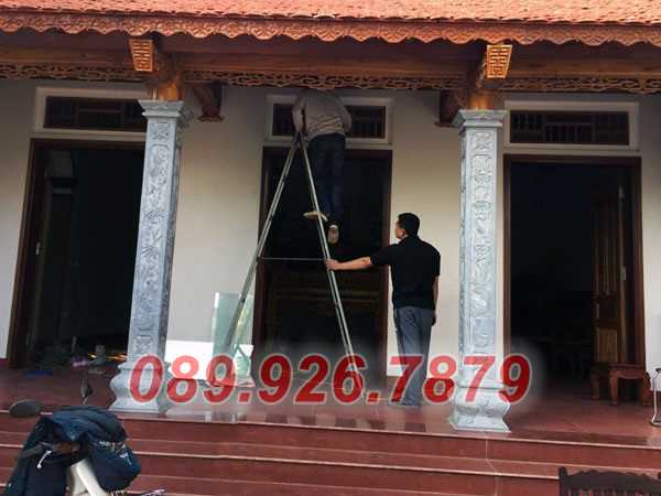 Cột đá đẹp -  Mẫu cột chùa đình miếu bằng đá đẹp bán Sài Gòn HCM