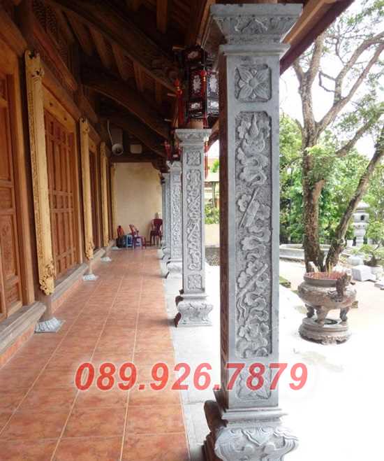 Cột đá đẹp - Mẫu cột đá lăng mộ đẹp bán bạc liêu - Cột chùa bằng đá