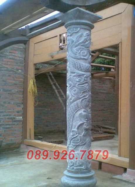 Cột đá đẹp -  Mẫu cột chùa đình miếu bằng đá đẹp bán Sài Gòn HCM