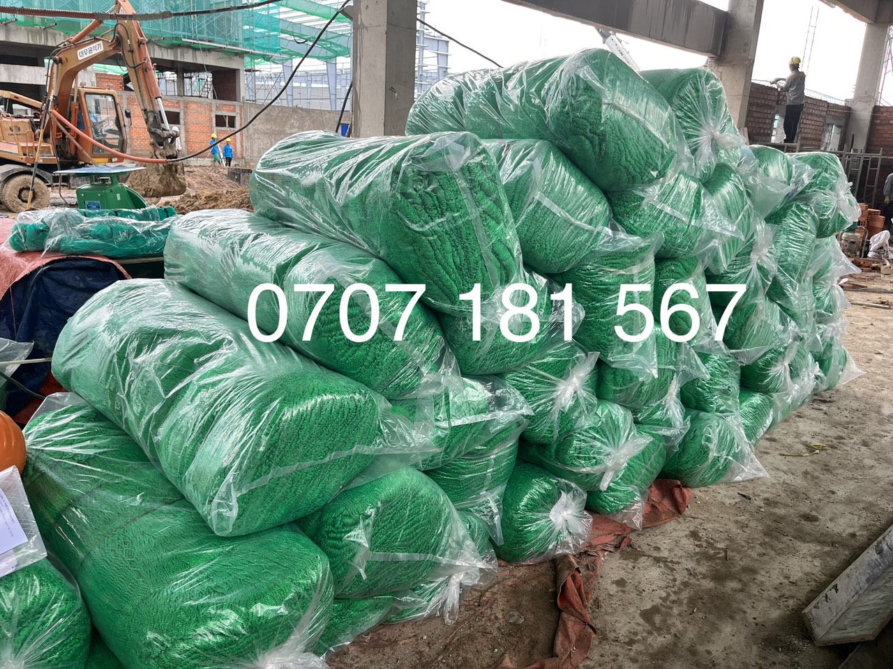 Lưới an toàn PP, lưới phân tầng giàn giáo mắt 2,5cm