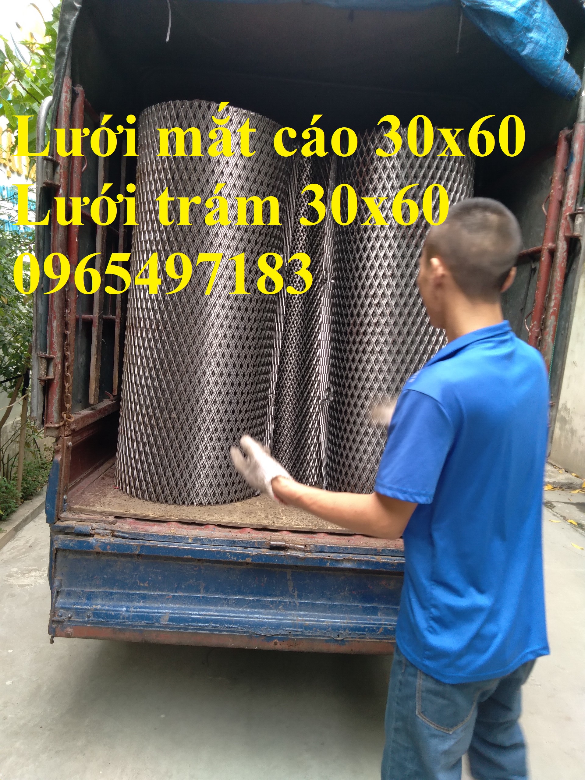 Lưới trám dày 3ly ô 30x60, lưới hình thoi ô 30x60, lưới mắt cáo 30x60